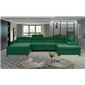 Corner sofa Elosette R, Kronos 19, green, H98x370x200