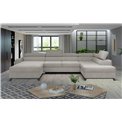 Corner sofa Elosette R, Paros 02, beige, H98x370x200