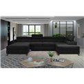 Corner sofa Elosette R, Mat Velvet 99, black, H98x370x200