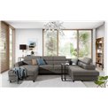 Corner sofa Elosette R, Monet 24, light brown, H98x370x200