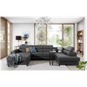 Corner sofa Elosette R, Monet 95, gray, H98x370x200
