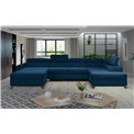 Corner sofa Elosette R, Monolith 77, blue, H98x370x200