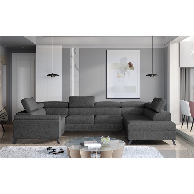 Corner sofa Elscada R, Inari 96, gray, H98x330x200