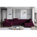 Corner sofa Elscada R, Mat Velvet 68, purple, H98x330x200