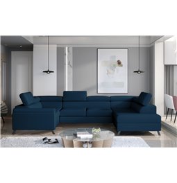 Corner sofa Elscada R, Monolith 77, blue, H98x330x200