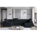 Corner sofa Elscada R, Monolith 97, gray, H98x330x200