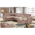 Corner sofa Elsgard U Reversible, Soft 11, black, H93x326x202