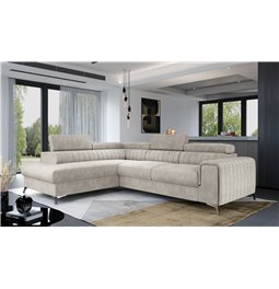 Corner sofa Elaurence L, Dora 21, beige, H92x278x205