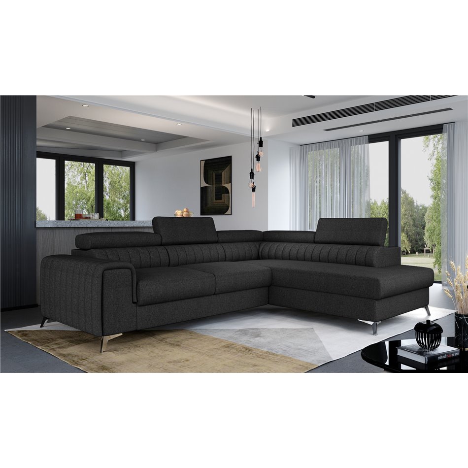 Corner sofa Elaurence R, Inari 96, gray, H92x278x205