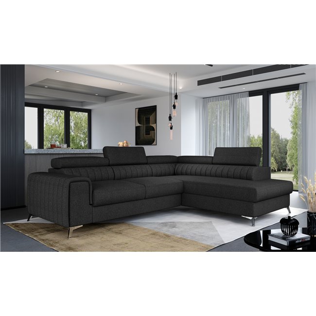 Corner sofa Elaurence R, Inari 96, gray, H92x278x205
