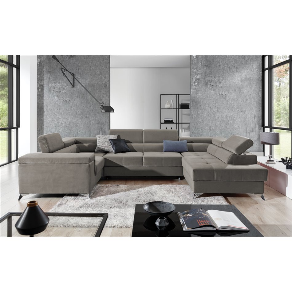 Corner sofa Elago L, Paros 02, beige, H88x208x43