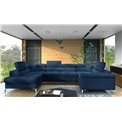 Corner sofa Elago L, Monolith 77, blue, H88x208x43