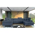 Corner sofa Elago R, Omega 86, blue, H88x208x43