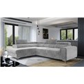Corner sofa Elaurence L, Paros 05, gray, H92x278x205