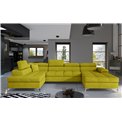 Corner sofa Elduaro L, Omega 68, yellow, H90x345x60