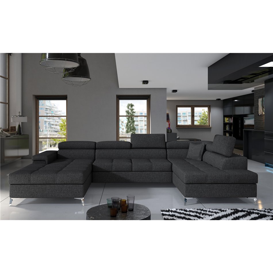 Corner sofa Elduaro R, Inari 96, gray, H90x345x60