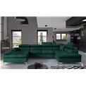 Corner sofa Elduaro R, Monolith 37, green, H90x345x60