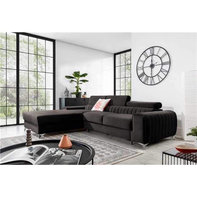 Corner sofa Elgrayson L, Riviera 97, gray, H98x275x205