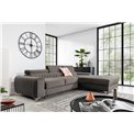 Corner sofa Elgrayson R, Loco 4, gray, H92x278x205