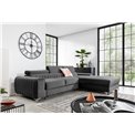 Corner sofa Elgrayson R, Nube 4, gray, H98x275x205