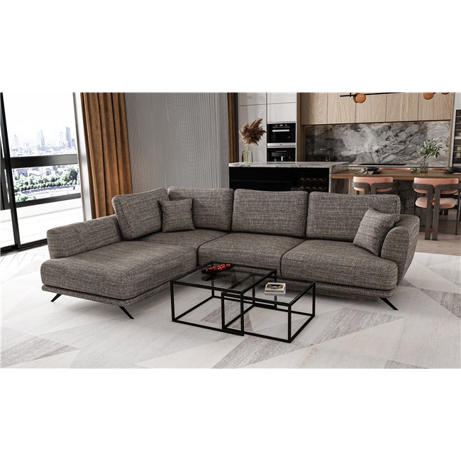 Corner sofa Elarde L, Marte 130, gray, H90x276x191