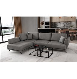 Corner sofa Elarde L, Gojo 5, gray, H90x276x191