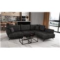 Corner sofa Elarde R, Marte 10, black, H90x276x191