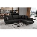 Corner sofa Elarde R, Softis 11, black, H90x276x191