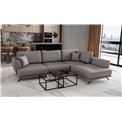 Corner sofa Elarde R, Softis 29, gray, H90x276x191