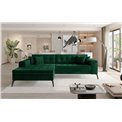 Corner sofa Elsolange L, Monolith 37, green, H80x292x196