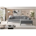 Corner sofa Elsolange R, Monolith 84, gray, H80x292x196
