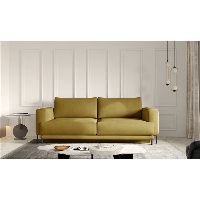 Sofa bed Edalia , Nube 45, yellow, H90x260x95