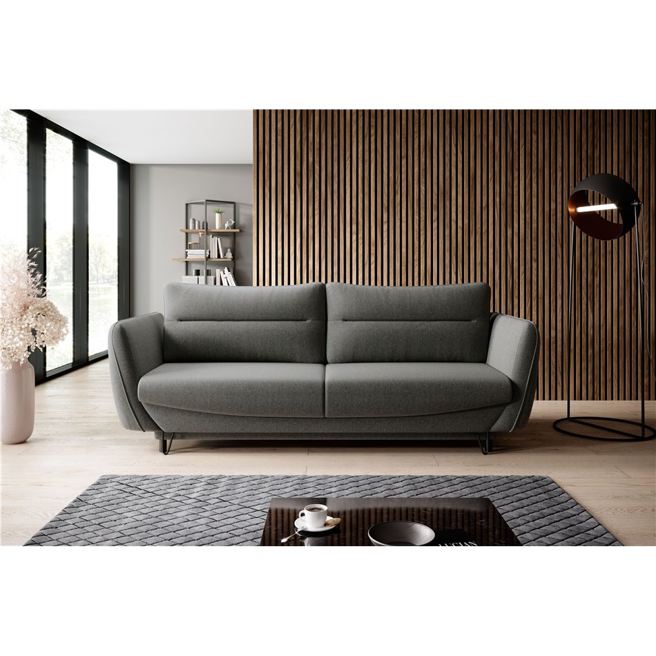 Диван-кровать Elsilva , Flores 4, серый, H90x236x95