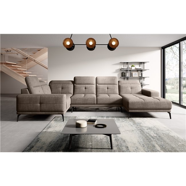 Corner sofa Elneviro L, Marte 20, beige, H77x350x201