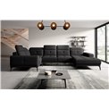 Corner sofa Elneviro L, Vero 10, black, H77x350x201