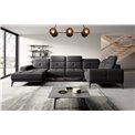 Corner sofa Elneviro R, Marte 10, black, H77x350x201