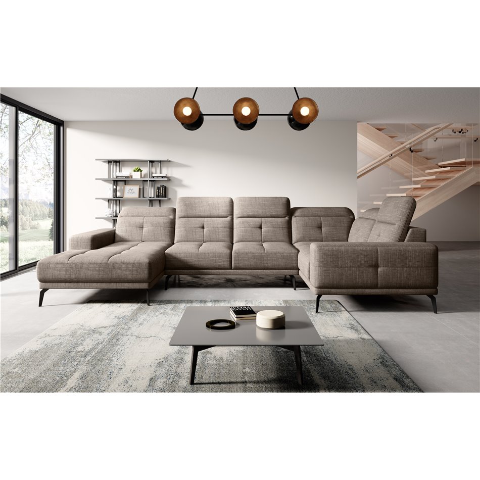 Corner sofa Elneviro R, Marte 20, beige, H77x350x201