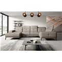 Corner sofa Elneviro R, Poco 7, gray, H77x350x201