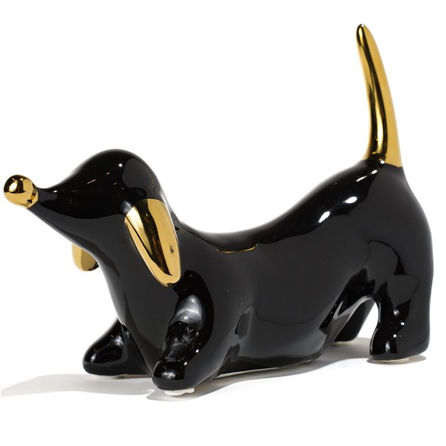 Dekoratiivkuju  Molly, must/kuld värvi, 22.5x8.4x16.6cm