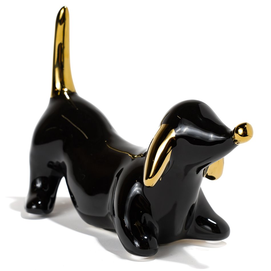 Dekoratiivkuju  Molly, must/kuld värvi, 22.5x8.4x16.6cm