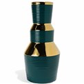 Vase  Madria, roheline/kuldne, 16.5x16.5x33.3cm