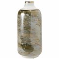 Vase Mallena 2, valge/oliivi/kuld värvi, 15.2x15.2x33.5cm