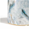 Vase Mallena, blue/ white/ gold, 13.5x13.5x27.7cm
