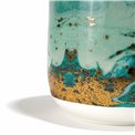 Vase Molly, roheline/kuld/valge, 17.6x17.6x30cm