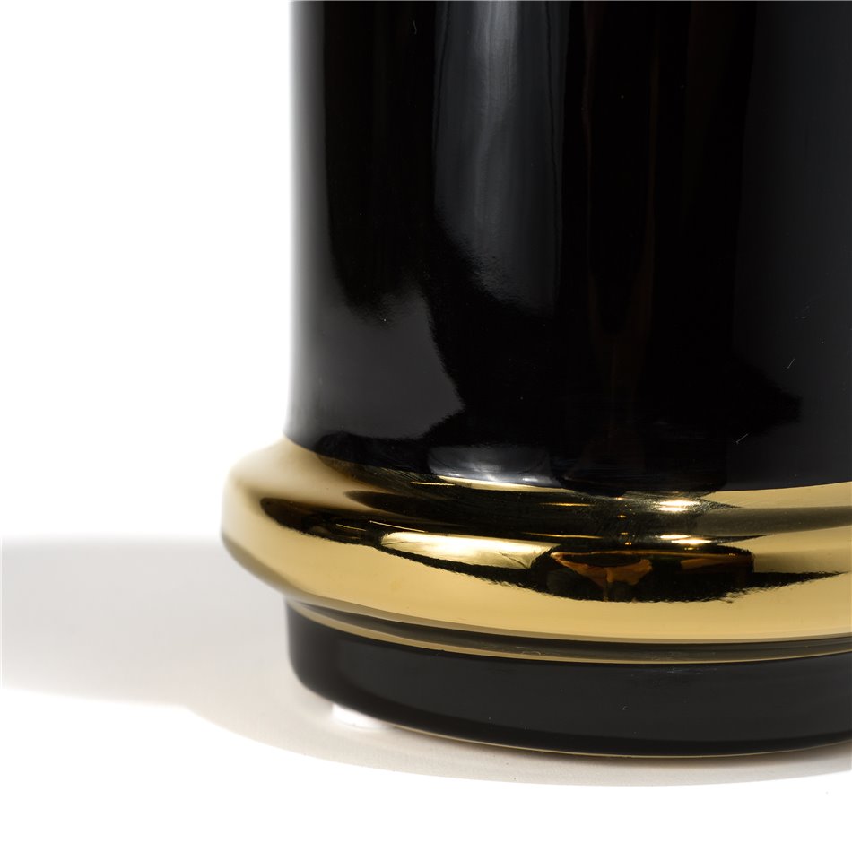Vase Merta, must/kuld värvi, 11.8x11.8x30.9cm