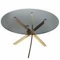 Dining table Talbot, metal/glass, H76cm D120cm