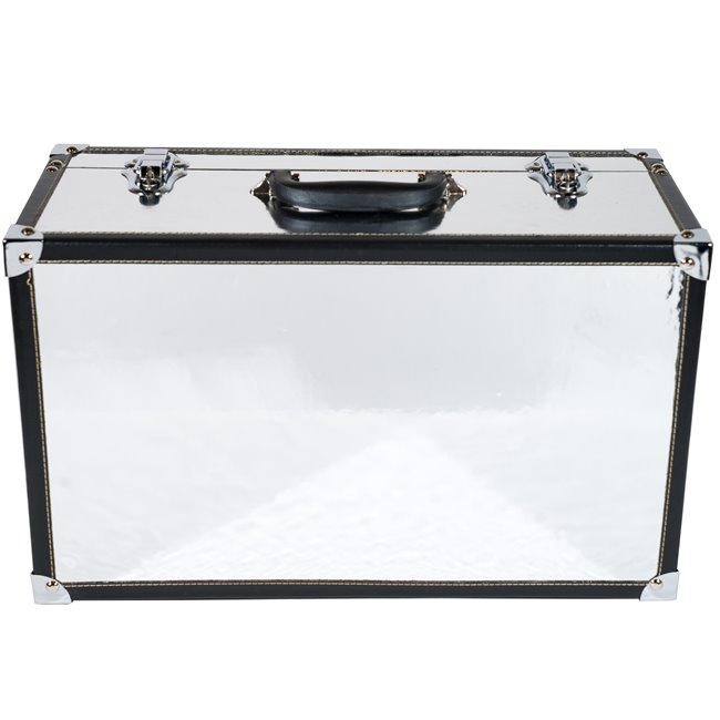 Wooden box Maella M, silver, 23x40x16cm