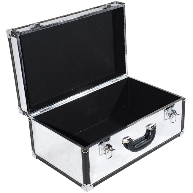 Wooden box Maella M, silver, 23x40x16cm