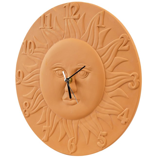 Sun clock, terracotta, D30cm