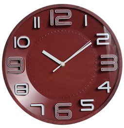 Plastic wall clock Brick, D28x4cm